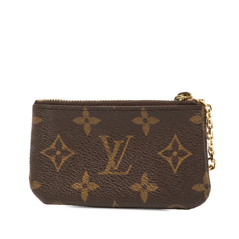 Louis Vuitton Monogram Pochette Cles Coin Case Key Case Coin Purse M62650 Brown