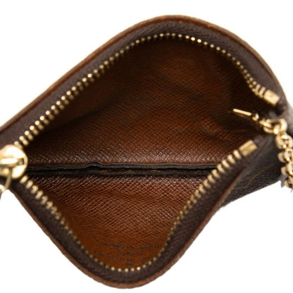 Louis Vuitton Monogram Pochette Cles Coin Case Key Case Coin Purse M62650 Brown