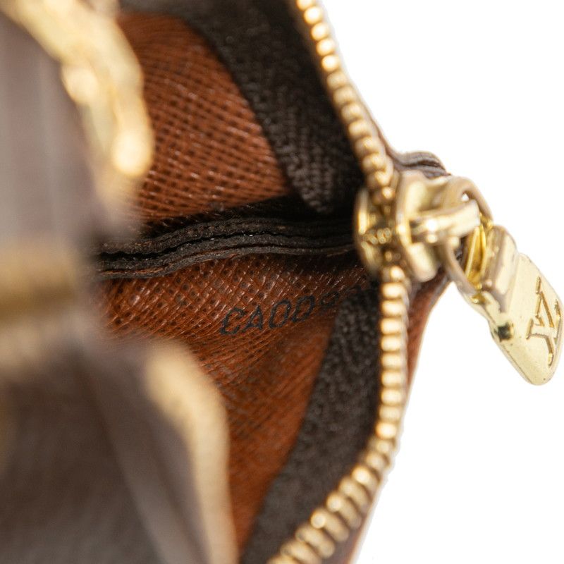 Louis Vuitton Monogram Pochette Cles Coin Case Key Case Coin Purse M62650 Brown
