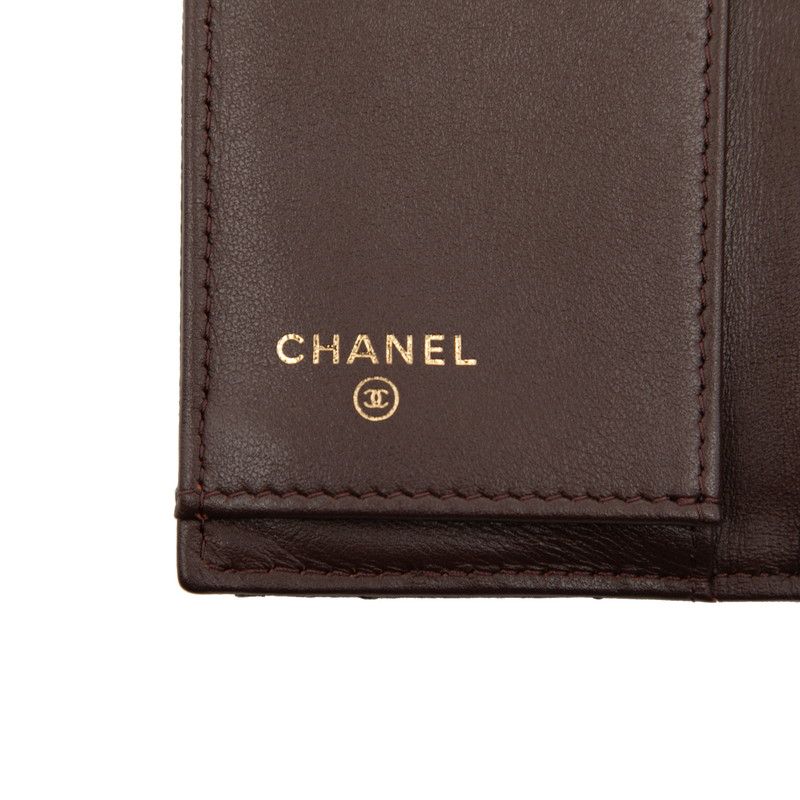 Chanel Matelasse Coco Mark Card Case Coin Case Black Caviar Skin Women Chanel