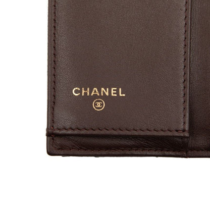 Chanel Matelasse Coco Mark Card Case Coin Case Black Caviar Skin Women Chanel