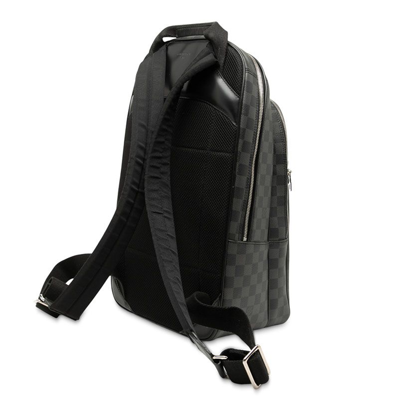 Louis Vuitton Damier Graphite Mikael Backpack N58024 Black PVC Leather Men's