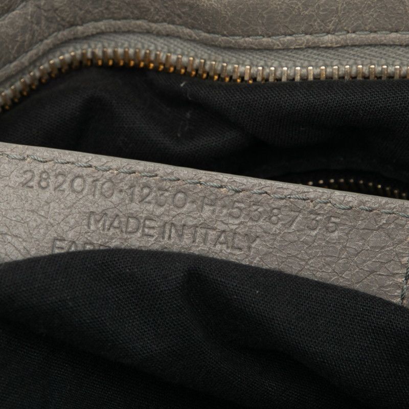 Balenciaga Giant Velo Handbag Shoulder Bag 2WAY 282010 Gray Leather Women