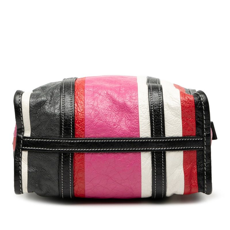 Balenciaga Stripe Bazar Shopper S Handbag Shoulder Bag 2WAY 443096 Multicolor