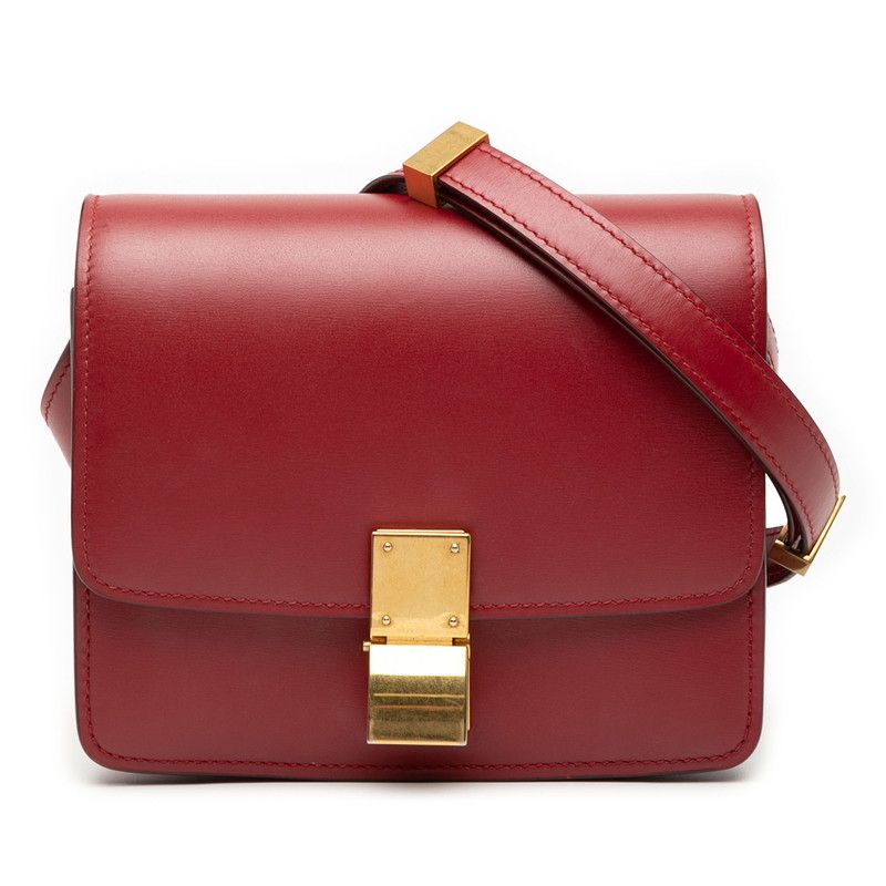 Celine Classic Box Small Red Leather Women's Celine