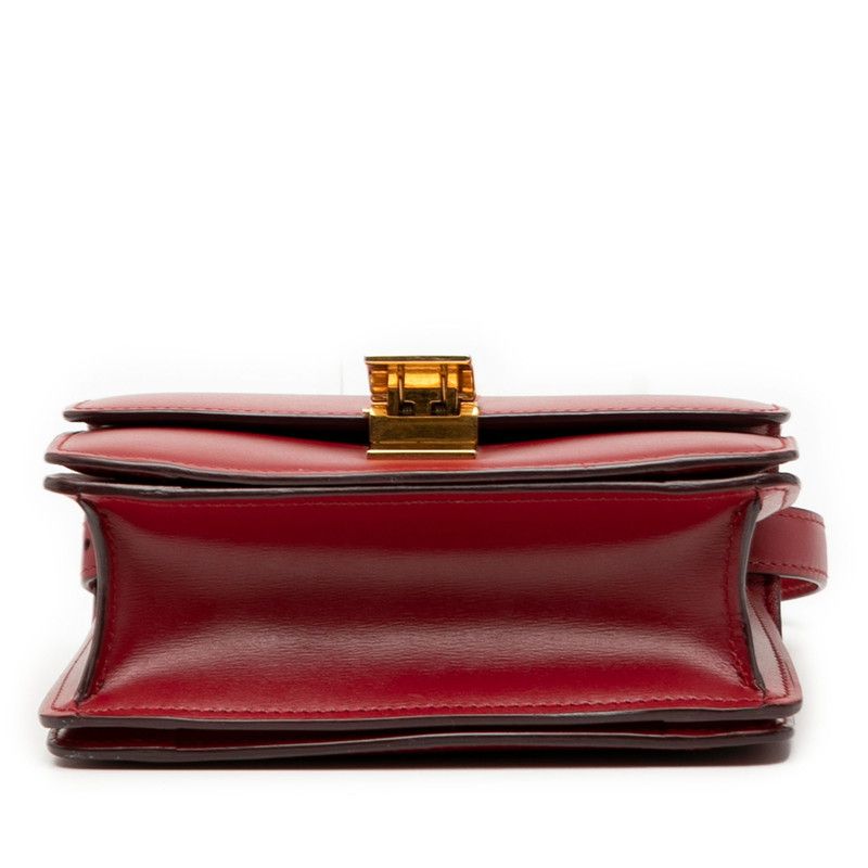 Celine Classic Box Small Red Leather Women's Celine