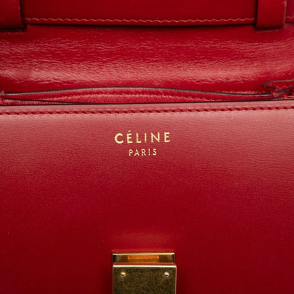 Celine Classic Box Small Red Leather Women's Celine