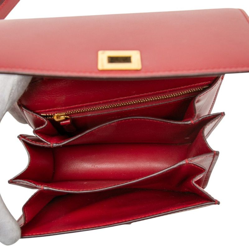 Celine Classic Box Small Red Leather Women's Celine