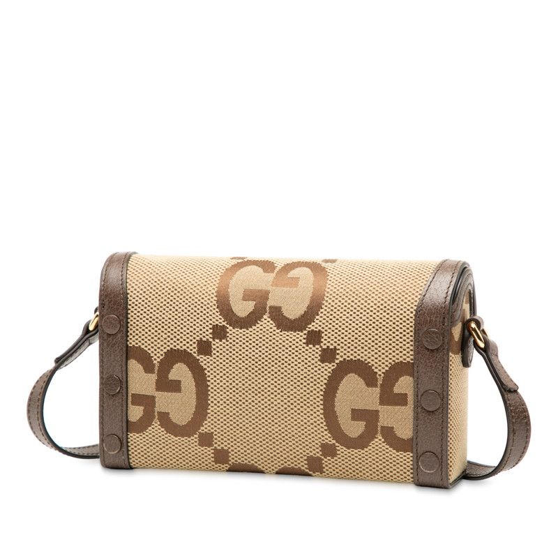 Gucci Jumbo GG Horsebit 1955 699296 Brown Canvas Leather Women's Gucci
