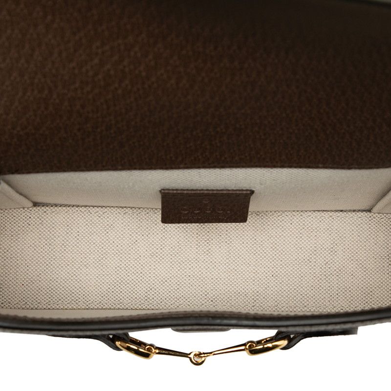 Gucci Jumbo GG Horsebit 1955 699296 Brown Canvas Leather Women's Gucci