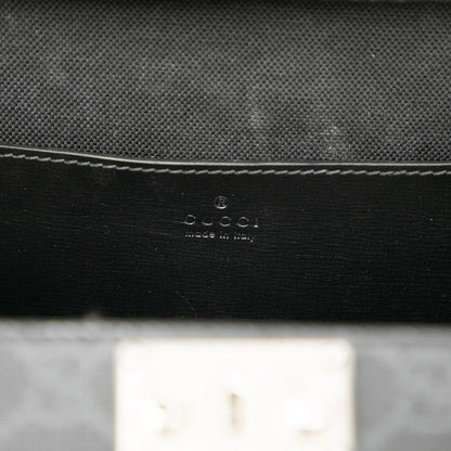 Gucci GG Supreme Hard Trunk Crossbody Shoulder Bag Camera Bag 724717 Black PVC