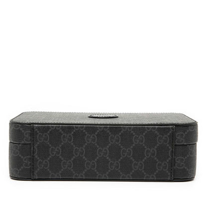 Gucci GG Supreme Hard Trunk Crossbody Shoulder Bag Camera Bag 724717 Black PVC