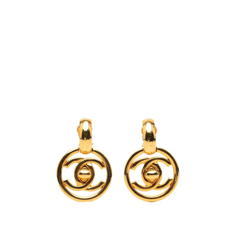 Chanel Vintage Coco Mark Turnlock Gold Plated Ladies Chanel