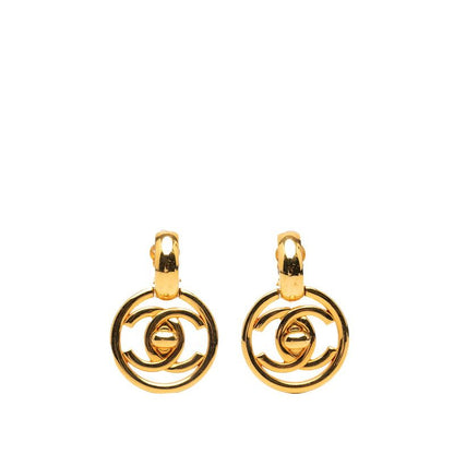 Chanel Vintage Coco Mark Turnlock Gold Plated Ladies Chanel