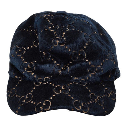 Gucci GG Cap Baseball Cap Size: L 58 Navy Velvet Men's Gucci