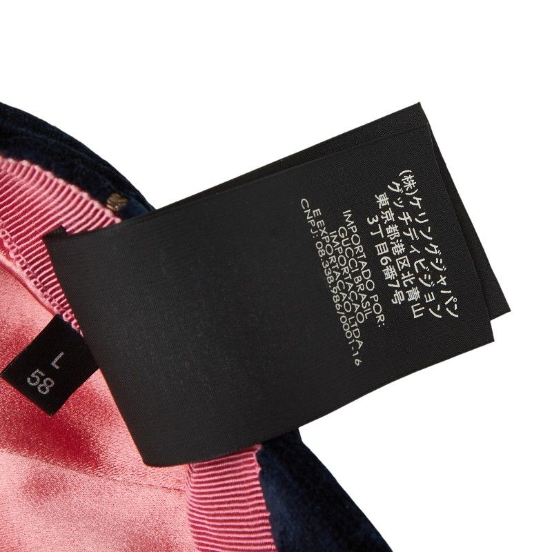 Gucci GG Cap Baseball Cap Size: L 58 Navy Velvet Men's Gucci