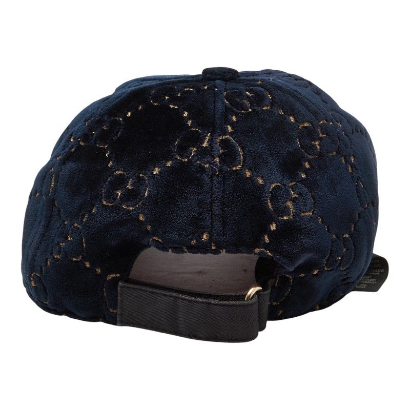 Gucci GG Cap Baseball Cap Size: L 58 Navy Velvet Men's Gucci