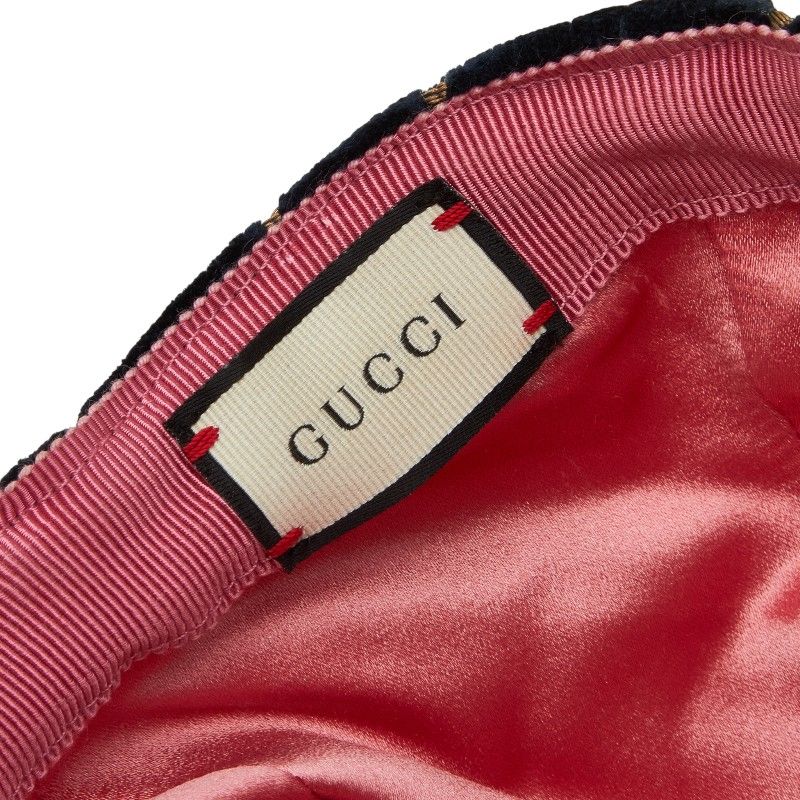 Gucci GG Cap Baseball Cap Size: L 58 Navy Velvet Men's Gucci