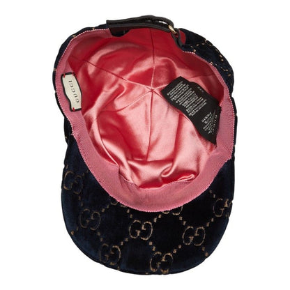 Gucci GG Cap Baseball Cap Size: L 58 Navy Velvet Men's Gucci