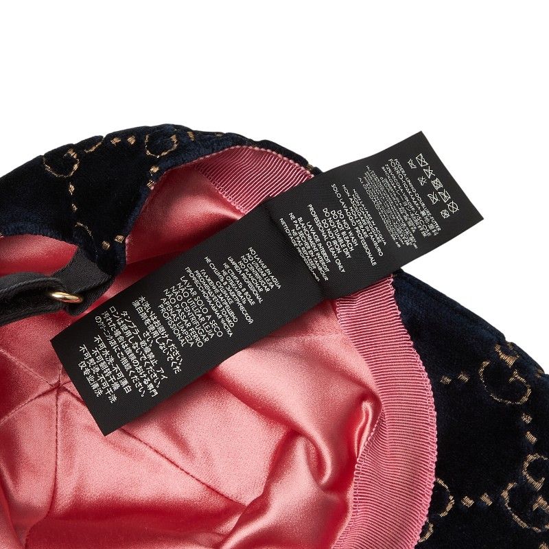 Gucci GG Cap Baseball Cap Size: L 58 Navy Velvet Men's Gucci