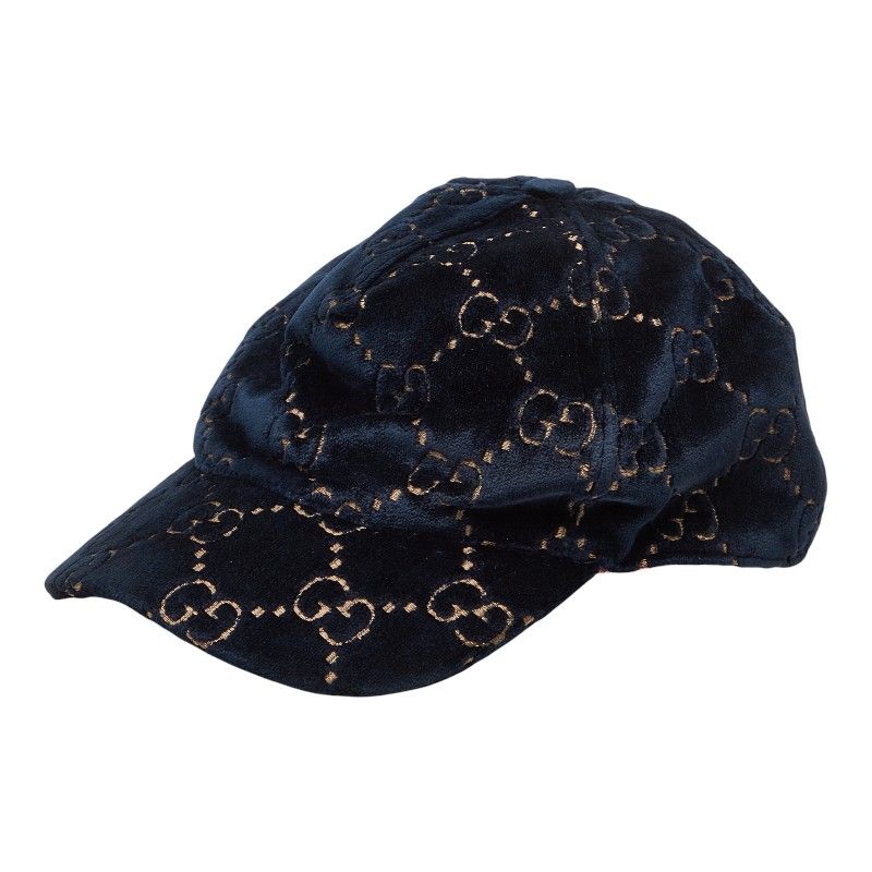 Gucci GG Cap Baseball Cap Size: L 58 Navy Velvet Men's Gucci
