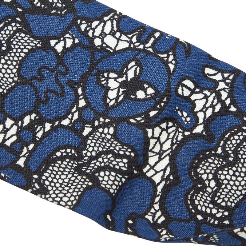 Louis Vuitton Flower Floral Bandeau Navy Multicolor Silk Women's Louis Vuitton