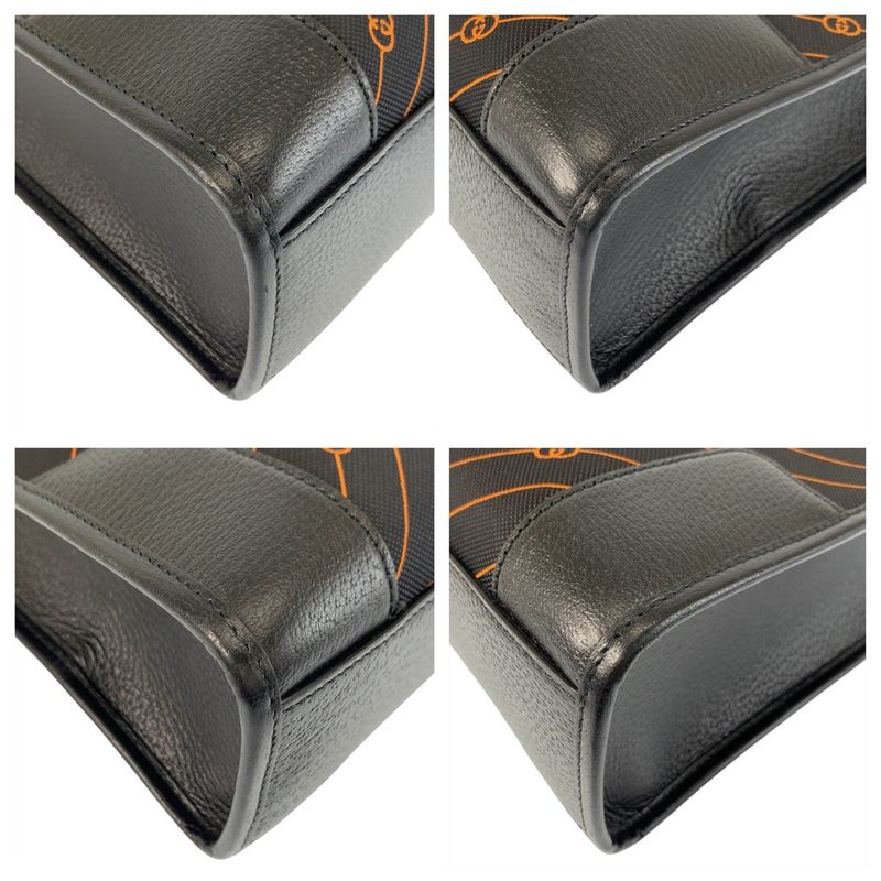 Gucci Interlocking Black Orange 752586 Tote Bag Shoulder Bag 2way Unisex Men's