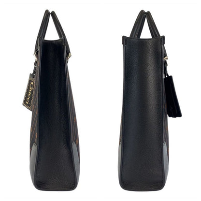 Gucci Interlocking Black Orange 752586 Tote Bag Shoulder Bag 2way Unisex Men's