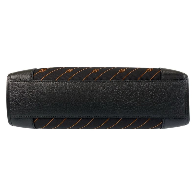 Gucci Interlocking Black Orange 752586 Tote Bag Shoulder Bag 2way Unisex Men's