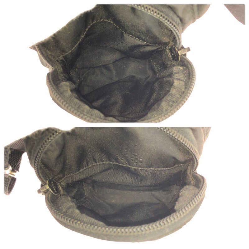 Prada Tessuto Triangle Logo Plate Black Silver Hardware Nylon Leather Shoulder