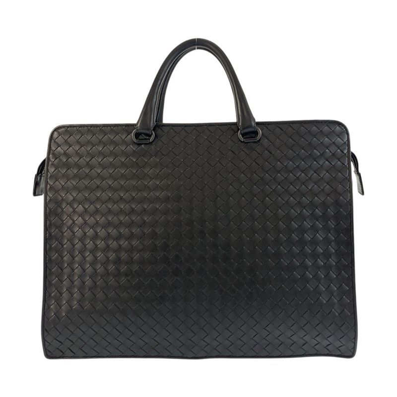 Bottega Veneta Intrecciato Black Leather B08062446m Business Bag