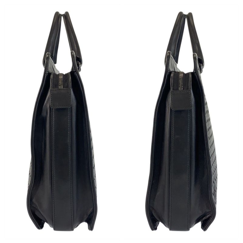 Bottega Veneta Intrecciato Black Leather B08062446m Business Bag