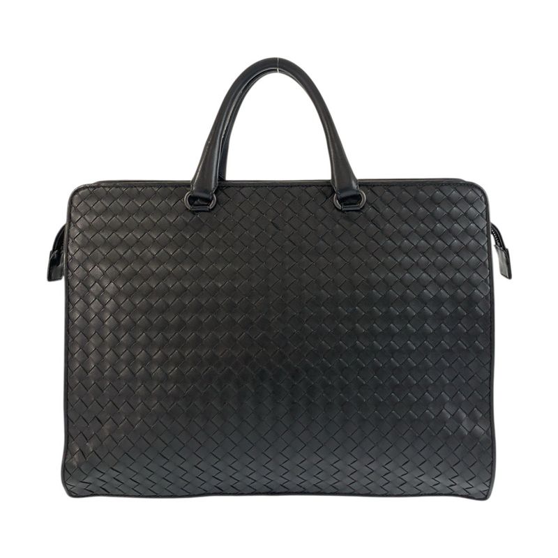 Bottega Veneta Intrecciato Black Leather B08062446m Business Bag