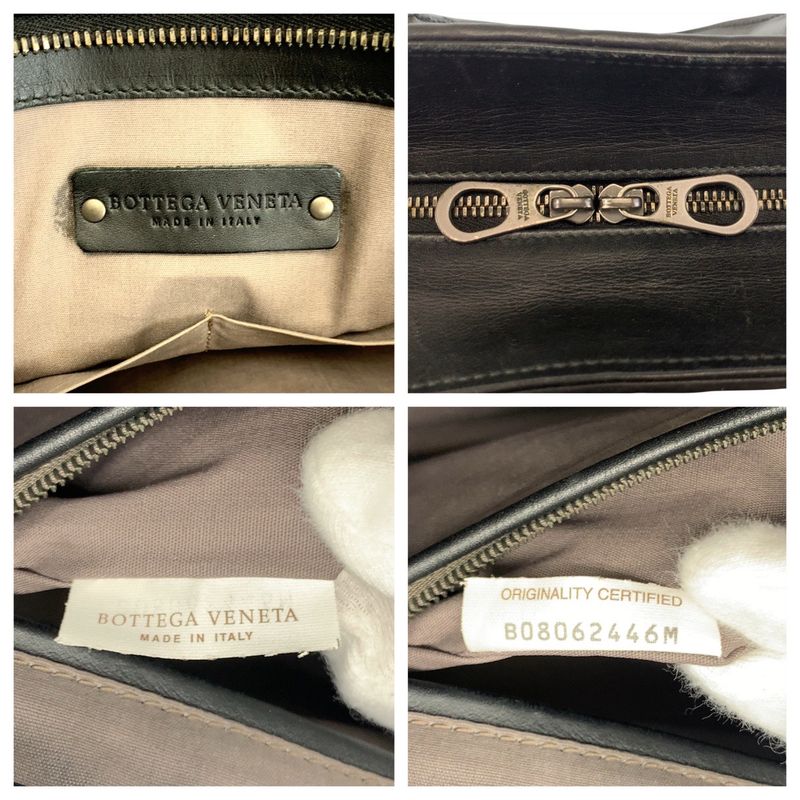 Bottega Veneta Intrecciato Black Leather B08062446m Business Bag