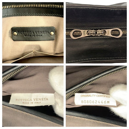 Bottega Veneta Intrecciato Black Leather B08062446m Business Bag