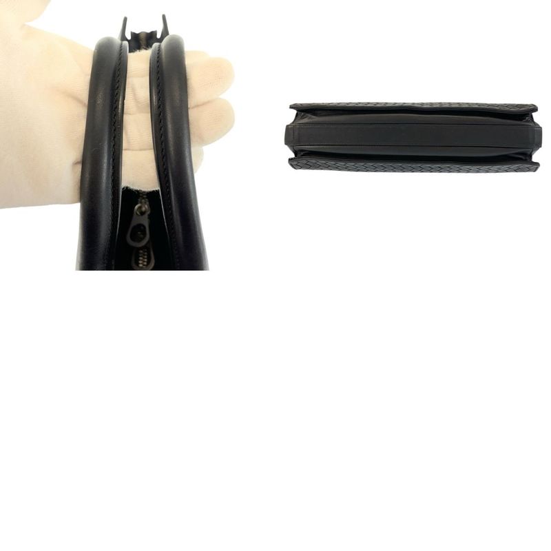 Bottega Veneta Intrecciato Black Leather B08062446m Business Bag