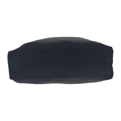 Prada Tessuto Saffiano Triangle Logo Plate Black Silver Hardware Nylon Leather