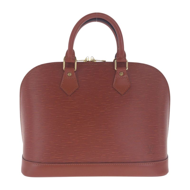 Louis Vuitton Epi Alma Brown Gold Hardware Leather M52143 Handbag Tote Bag