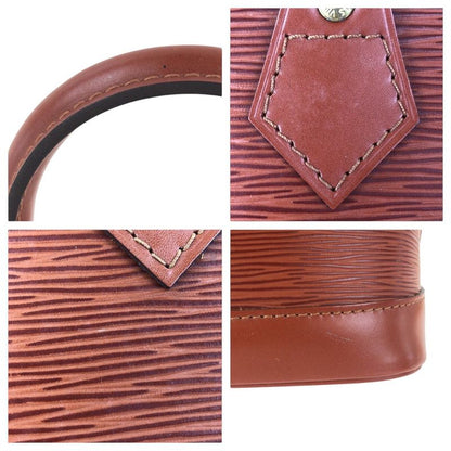 Louis Vuitton Epi Alma Brown Gold Hardware Leather M52143 Handbag Tote Bag