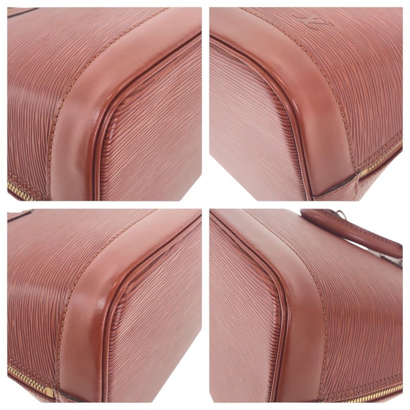 Louis Vuitton Epi Alma Brown Gold Hardware Leather M52143 Handbag Tote Bag
