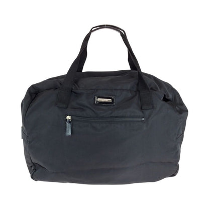 Gucci Unisex Black Silver Hardware Nylon 012 0389 Boston Bag Handbag Ladies