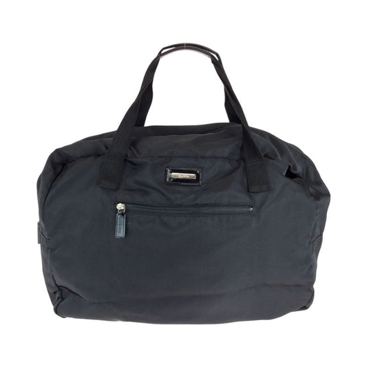 Gucci Unisex Black Silver Hardware Nylon 012 0389 Boston Bag Handbag Ladies