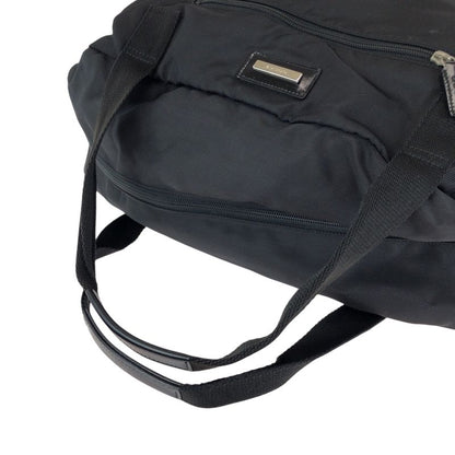 Gucci Unisex Black Silver Hardware Nylon 012 0389 Boston Bag Handbag Ladies