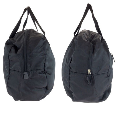 Gucci Unisex Black Silver Hardware Nylon 012 0389 Boston Bag Handbag Ladies