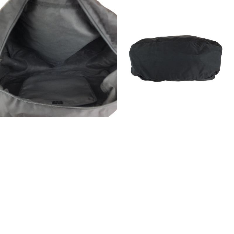 Gucci Unisex Black Silver Hardware Nylon 012 0389 Boston Bag Handbag Ladies