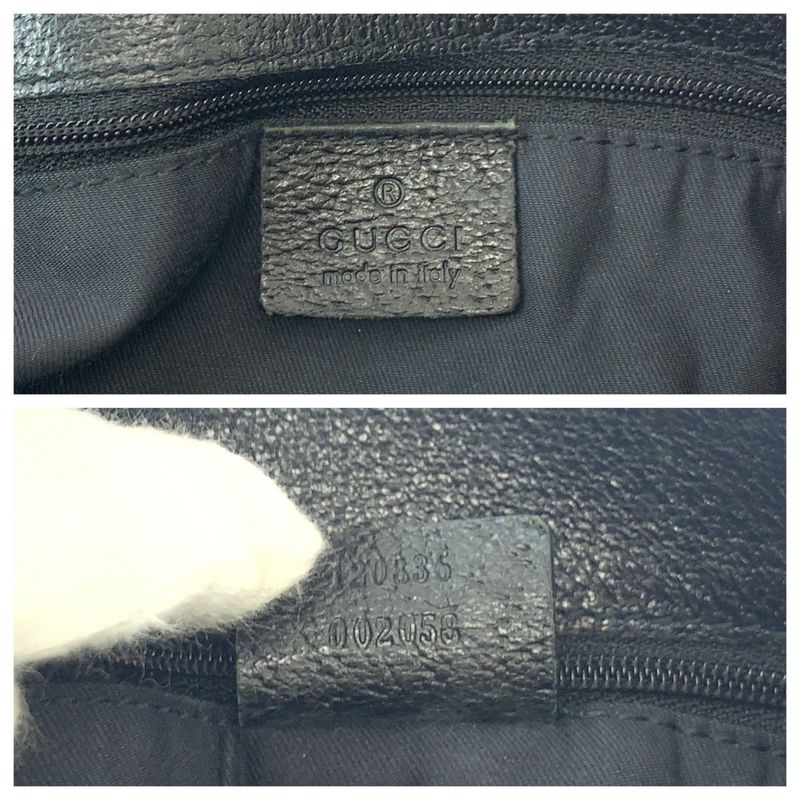 Gucci Black Silver Hardware GG Canvas 10836 Tote Bag Shoulder Bag Women 506382