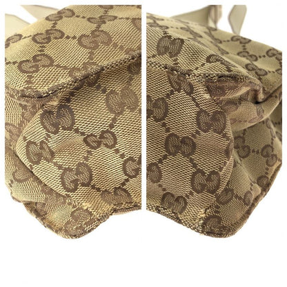 Gucci Brown Beige Gold Hardware GG Canvas 120841 Shoulder Bag Crossbody