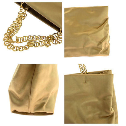 Prada Gold Hardware Satin Chain Tote Handbag Women 506390