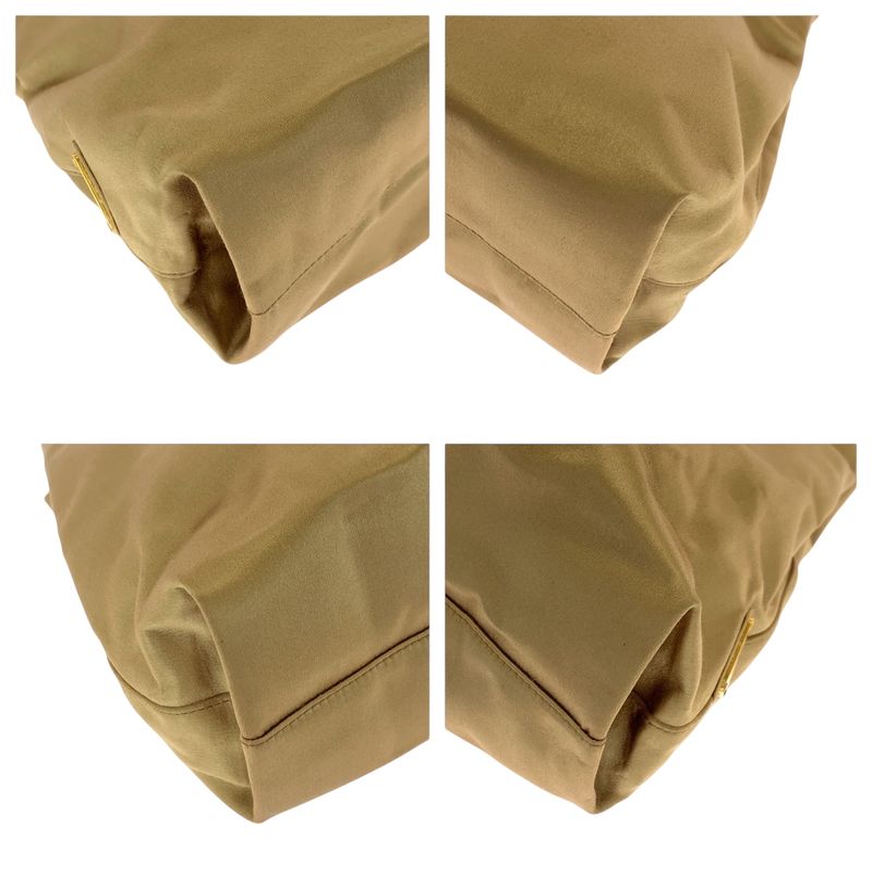 Prada Gold Hardware Satin Chain Tote Handbag Women 506390