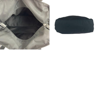 Prada Tessuto Triangle Logo Plate Black Silver Hardware Nylon Tote Bag Shoulder
